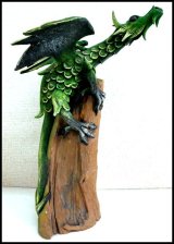画像: 木製ドラゴン×天然木オブジェ　訳あり品　