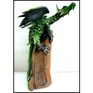 画像: 木製ドラゴン×天然木オブジェ　訳あり品　