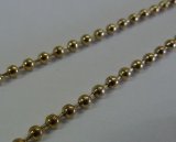画像: 合金ゴールドメッキボールチェーン　41-46cmアジャスター調整