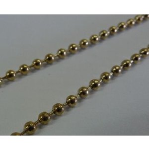画像: 合金ゴールドメッキボールチェーン 41-46cmアジャスター調整