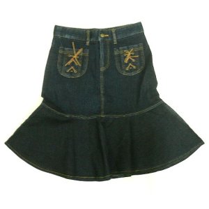 画像: 【アウトレット】NongJoJeansデニムフレアスカート　Lサイズ