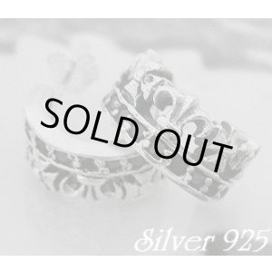 画像: シルバーピアス ブラックジルコニア クラウン