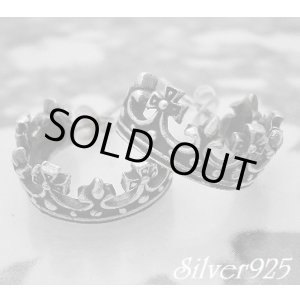 画像: シルバーピアス　クラウン