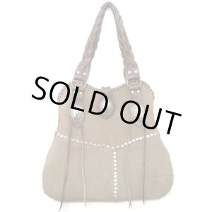 画像: 牛革スタッズウエスタントートバッグ　難有り