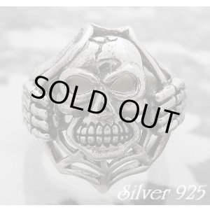 画像: サイドスカルハンド　ドクロフェイスリング