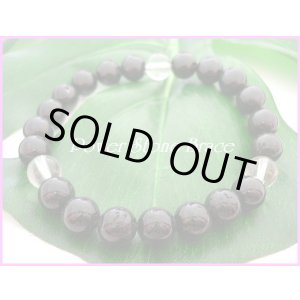 画像: ブラックトルマリン8mm 天然石ブレス サイズS/M/L