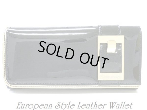 画像1: GYANImaruエレガンススタイル　ロング財布　ブラック