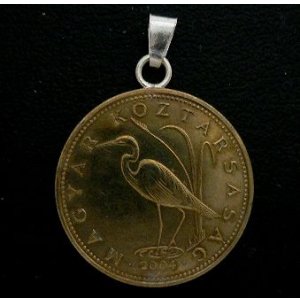 画像: ハンガリー５フォリント　コインペンダント　21mm