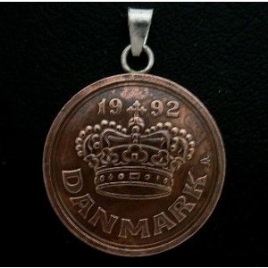 画像: デンマーク５０オーレ　コインペンダント　21mm