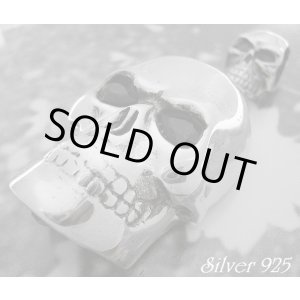 画像: 超特大スカル　ガーネット入り　トップ