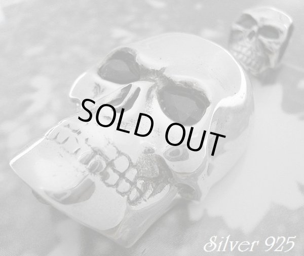 画像1: 超特大スカル　ガーネット入り　トップ