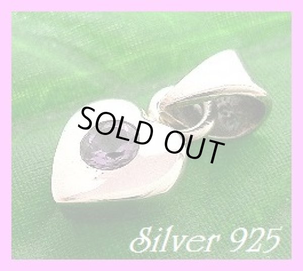 画像1: アメジスト　プチハートペンダント