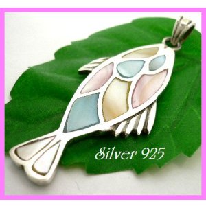 画像: シェルペンダント　パステルフィッシュ