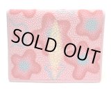 画像: エイ革スティングレイ　カードケース花柄　