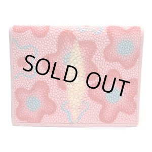 画像: エイ革スティングレイ　カードケース花柄　