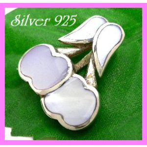 画像: シェルペンダント　林檎パープル