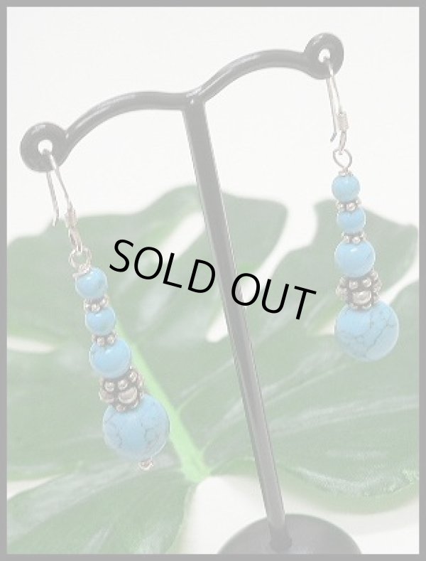 画像1: シルバーピアス　ターコイズI