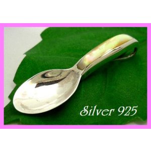 画像: シェルペンダント　スプーン　イエロー