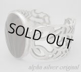 画像: 【alpha silver】サイドスコーピオン天然石彫りレッドタイガーアイバングル