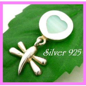 画像: シェルペンダント　とんぼグリーン