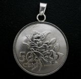 画像: セイシェル５０セント　コインペンダント　22mm