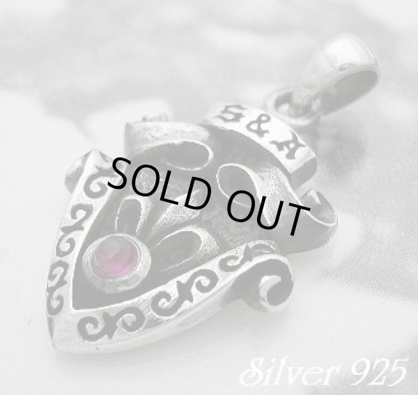 画像1: レッドジルコニア付きシールド　トップ