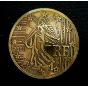 画像: 欧州連合(フランス)１０ユーロセントa　コインコンチョ　直径20mm