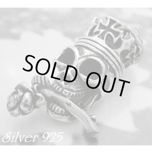 画像: クラウン薔薇スカル　ジルコニア　トップ 