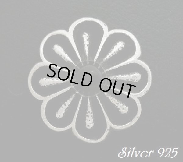 画像1: フラワーオニキス　コンチョ　直径　28mm