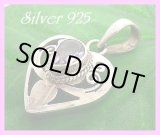 画像: アメジスト　透かしハートペンダント