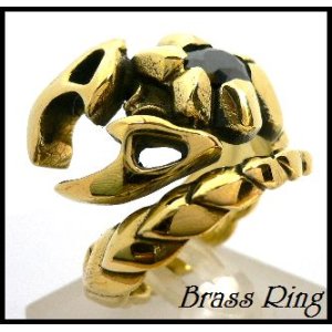 画像: Brassスコーピオンオニキスリング