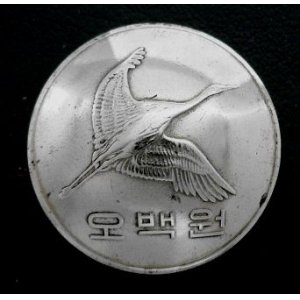 画像: 韓国５００ウォンa　コインコンチョ　直径26mm