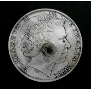 画像: オーストラリア２０セントa　コインコンチョ　直径27mm