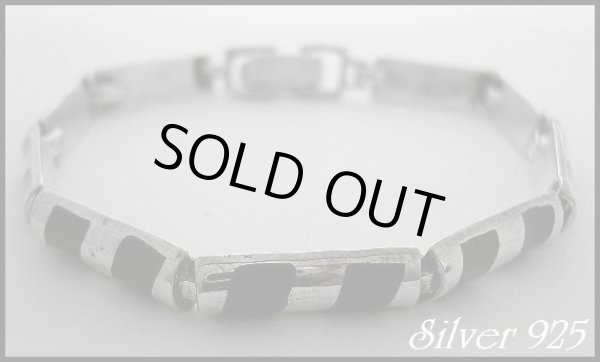 画像1: ストライプオニキス入りシリンダーブレス