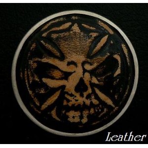 画像: 牛革レザースカルコンチョ　ナチュラル　直径　31mm
