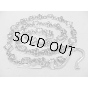 画像: silverスカルジルコニア入りウォレットチェーン