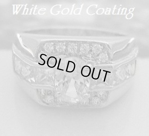 画像1: ジルコニア付ジュエリーリングI