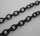画像: 合金ブラックカラー丸あずきチェーン太　40/45/50cm