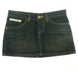 画像: 【アウトレット】NongJoJeansリボン刺繍デニムミニスカート サイズS/M/L