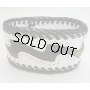 画像: 牛革スパイラルレザーブレス　スティングレイmix