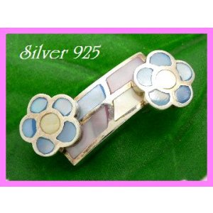 画像: シェルペンダントX　花パステル