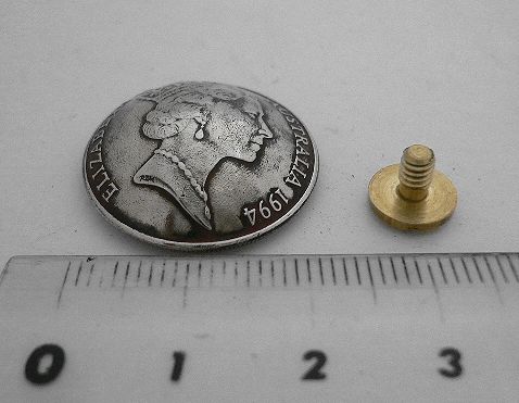 画像: オーストラリア１０セントa　コインコンチョ直径23mm