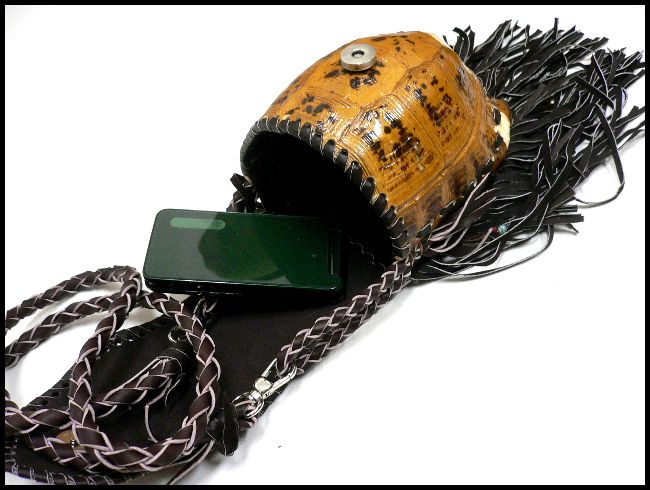 画像: 亀の甲羅タートル牛革２Ｗａｙメディスン＆ショルダーバッグ