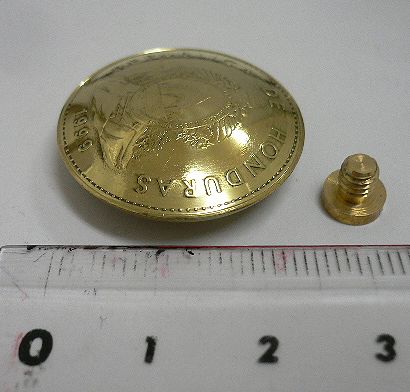 画像: ホンジュラス１０センタボ　コインコンチョ　直径26mm 