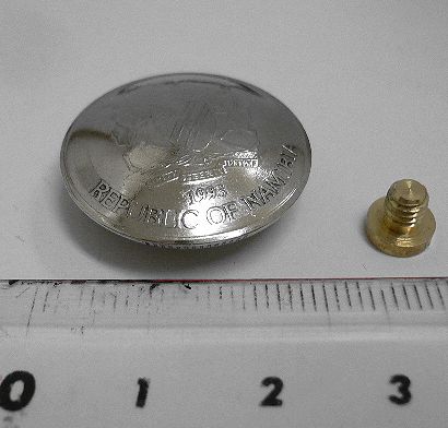 画像: ナミビア５０セント　コインコンチョ　直径24mm