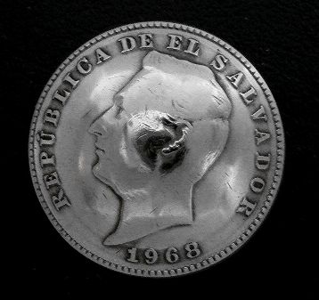 画像1: エルサルバドル１０センタボ　コインコンチョ　直径25mm