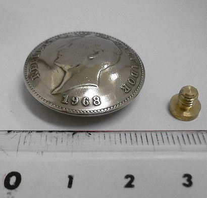 画像: エルサルバドル１０センタボ　コインコンチョ　直径25mm