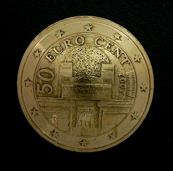 画像1: 欧州連合(オーストリア)５０ユーロセント　コインコンチョ　直径24mm 