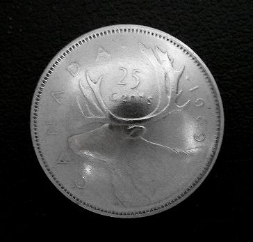 画像1: カナダ２５セントb　コインコンチョ　直径24mm