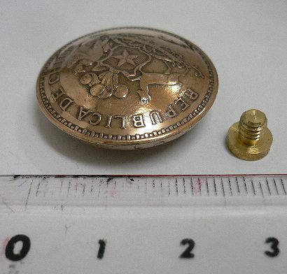 画像: チリ１００ペソ　コインコンチョ　直径27mm 